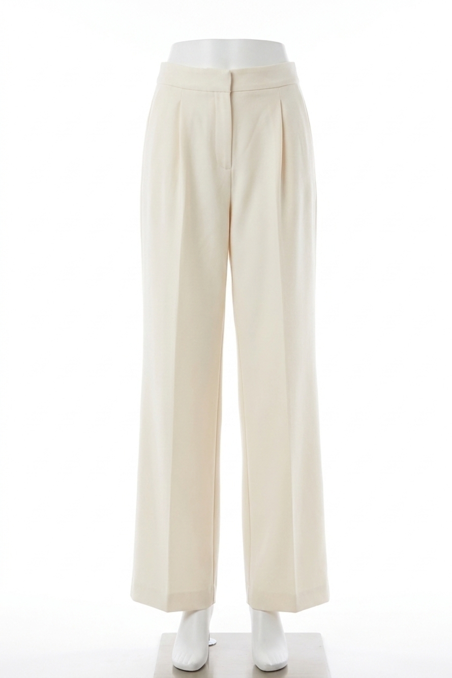 NEW TRIBAL high rise fly front with pleats trouser in moonstone